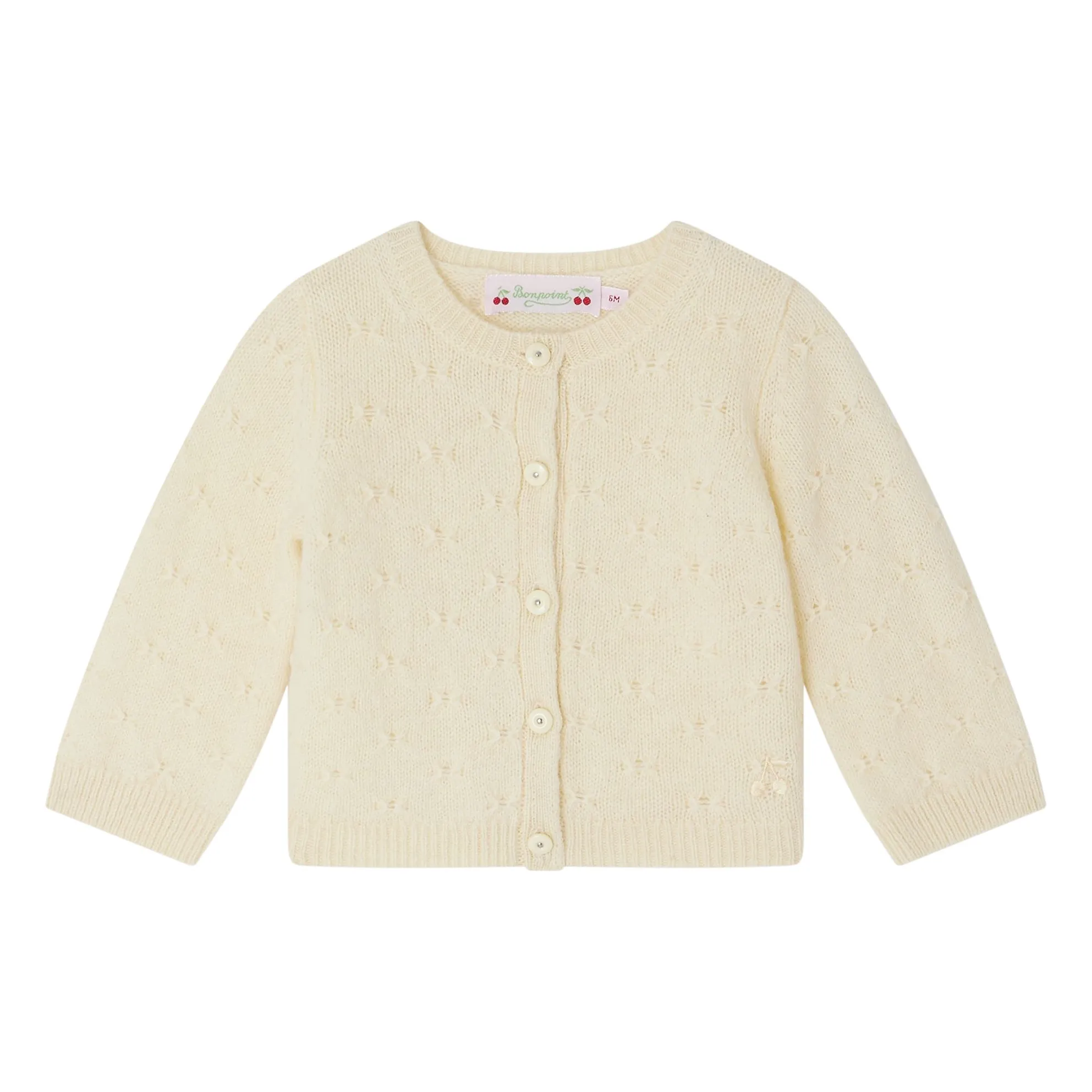 Bonpoint Pale Yellow Tibile Alpaca Cardigan