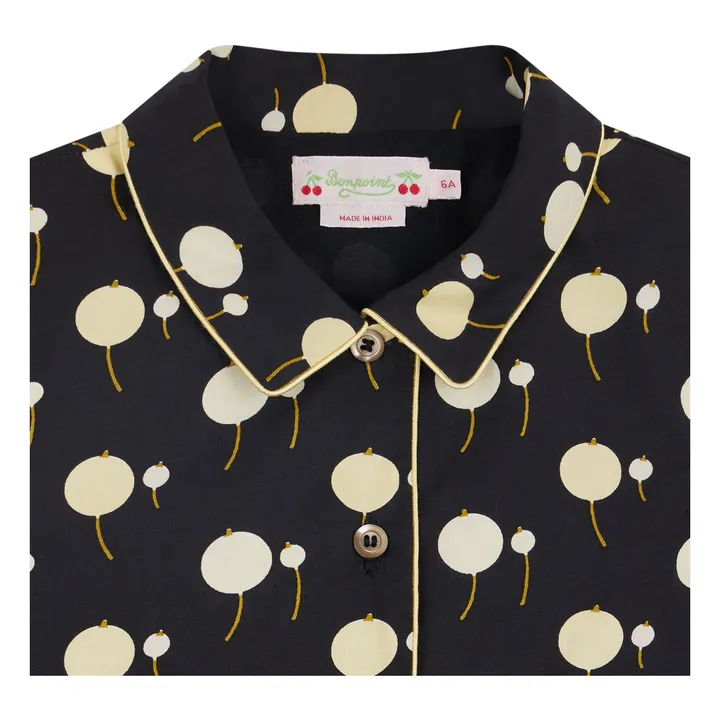 Vestido Anne de algodón orgánico | Negro- Imagen del producto n°2