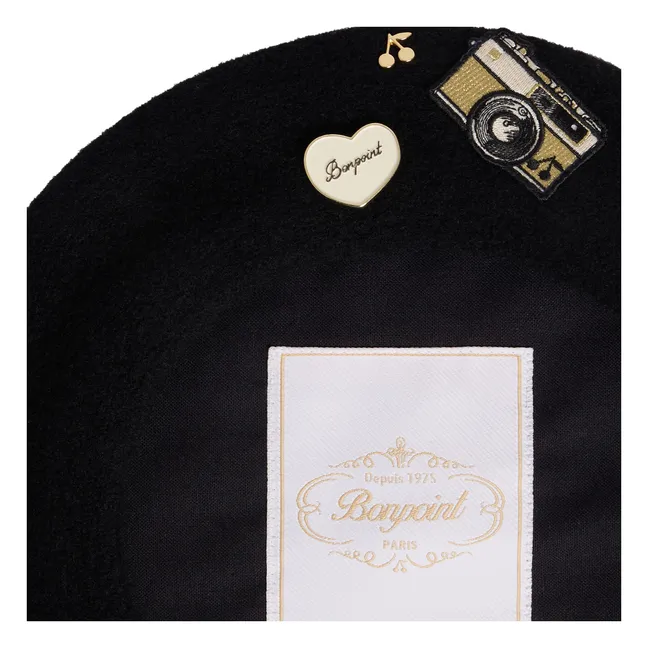 Tekla Beret aus Wolle - Bonpoint x Laulhère | Schwarz