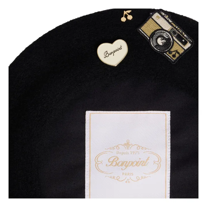 Béret Tekla Laine - Bonpoint x Laulhère | Noir- Image produit n°2