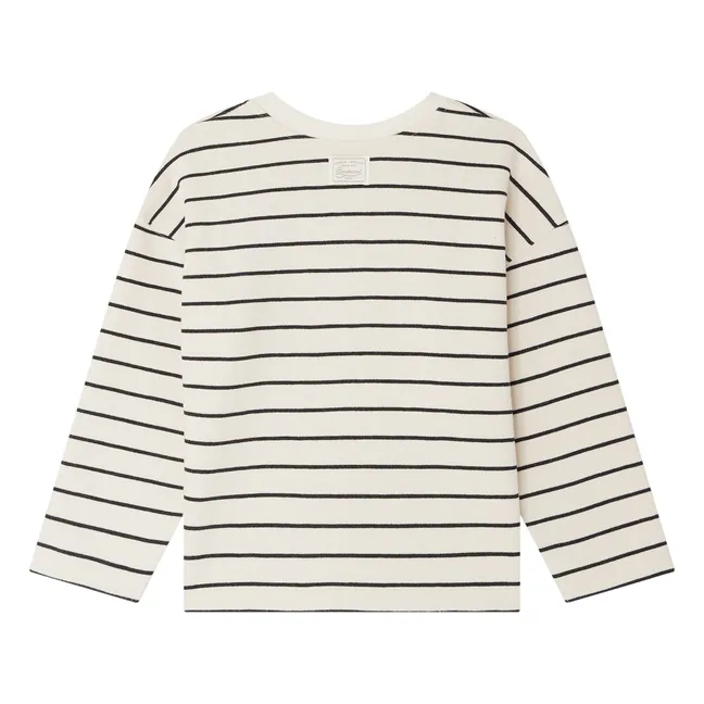 Gaya Striped Sweat | Ecru