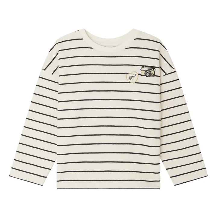 Sweat Gaya Rayé | Ecru- Image produit n°0