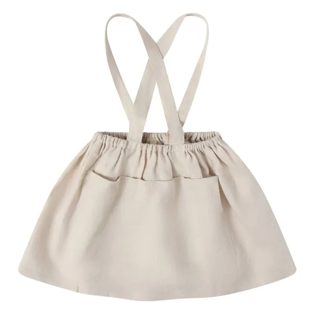 Linen Strapless Skirt | Off white
