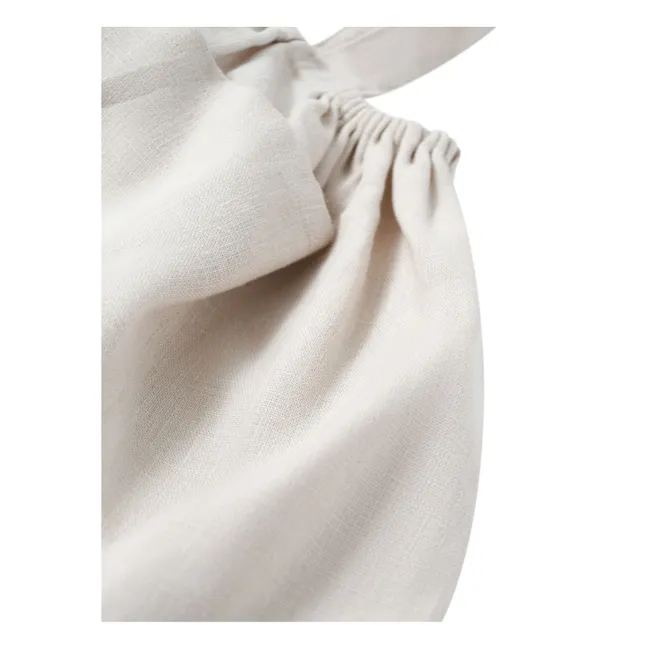 Falda sin tirantes de lino | Blanco Roto