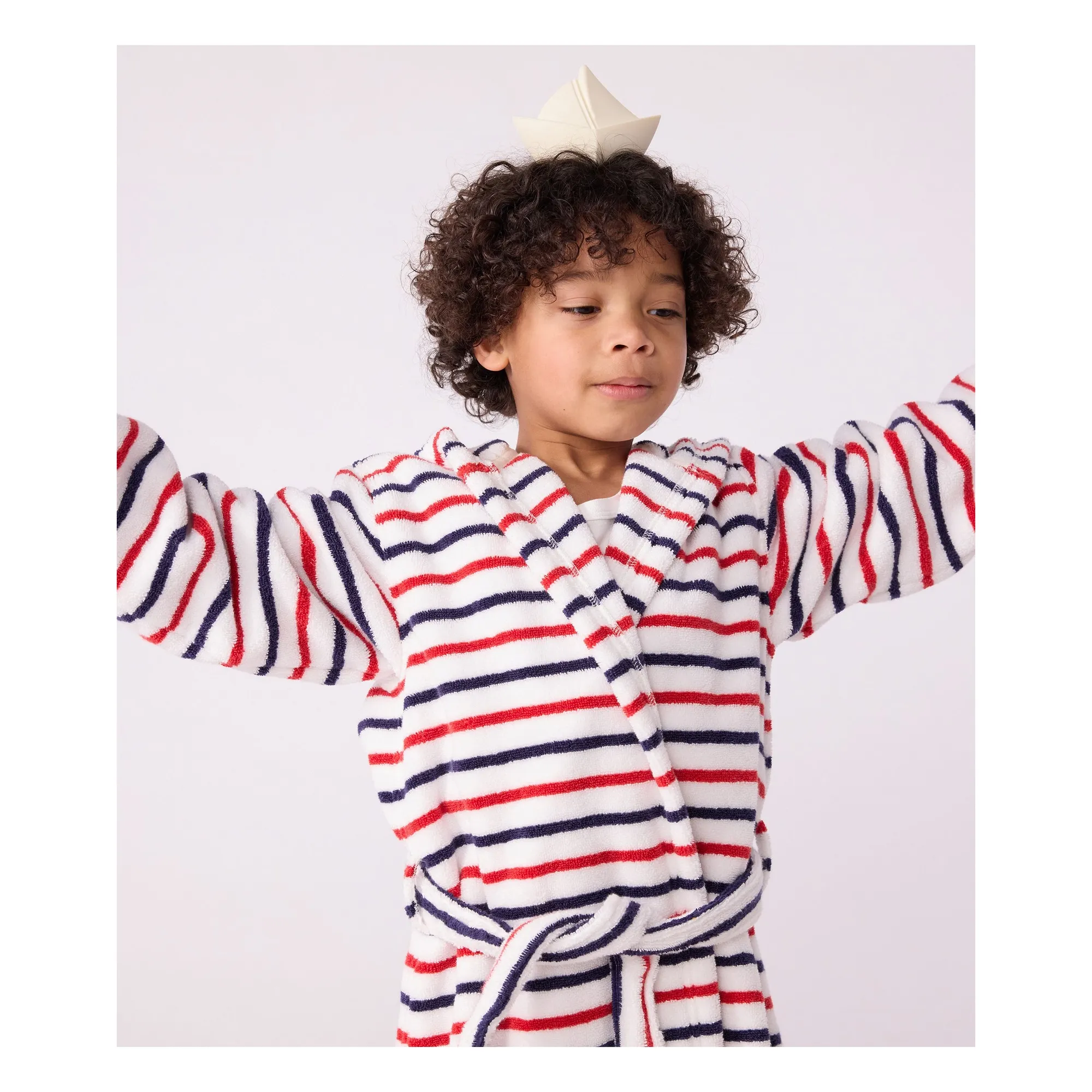 Peignoir Rayé | Blanc- Image produit n°1