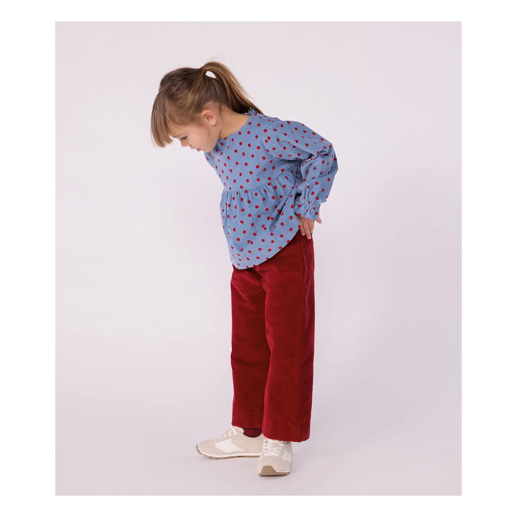 Petit Bateau Burgundy Large Velvet Pants