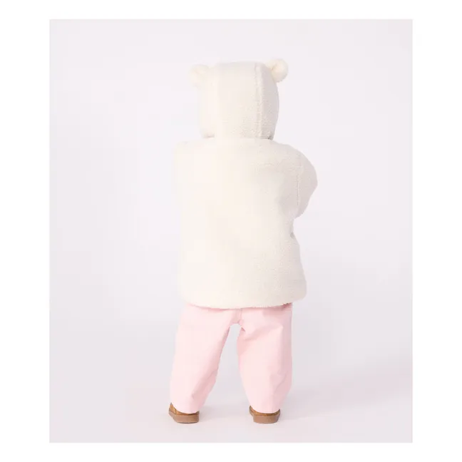 Giacca con orecchie in sherpa | Ecru