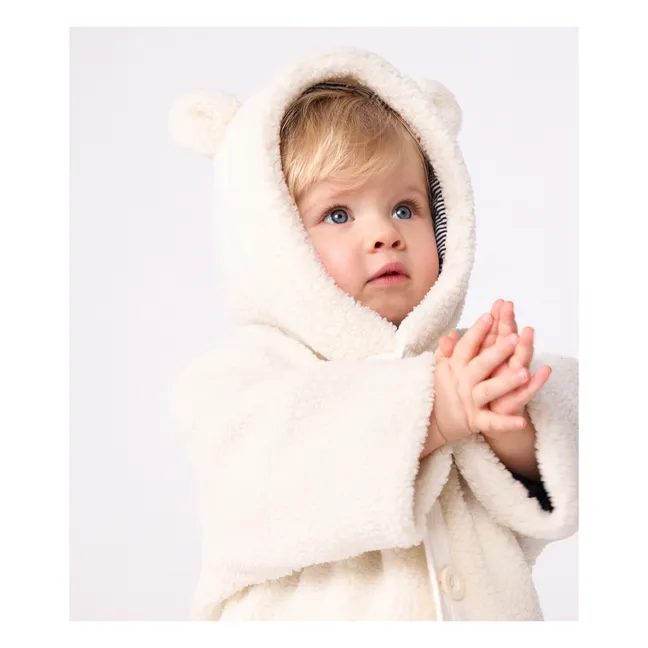 Giacca con orecchie in sherpa | Ecru