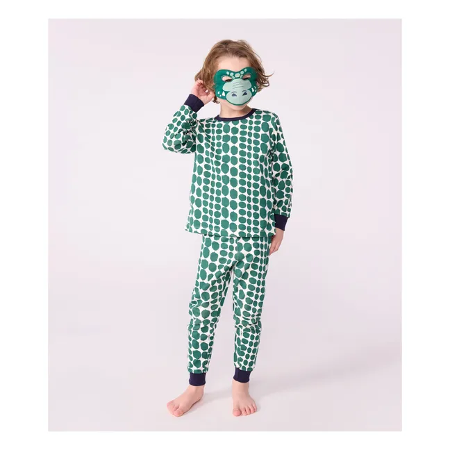 Krokodil Pyjama und Maske Set | Grün