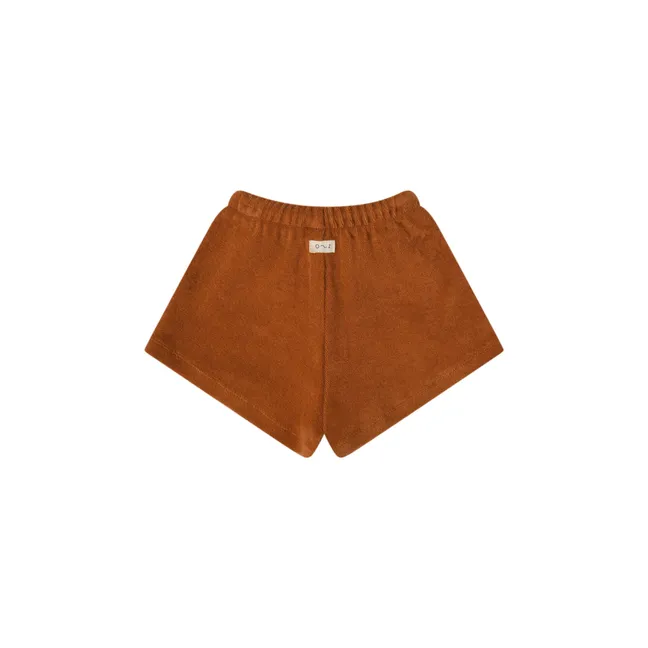 Towelling shorts | Terracotta