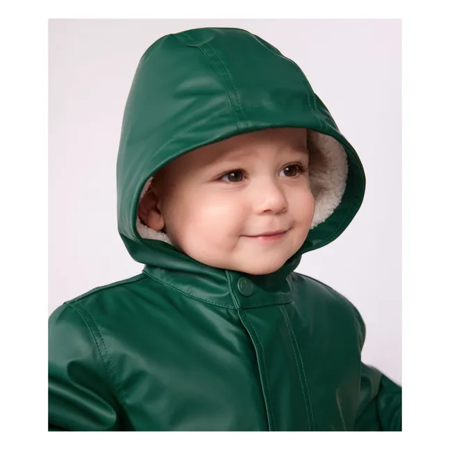 Waxed Recycled Fibers | Chrome green