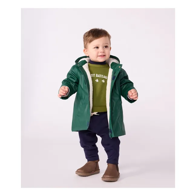 Waxed Recycled Fibers | Chrome green