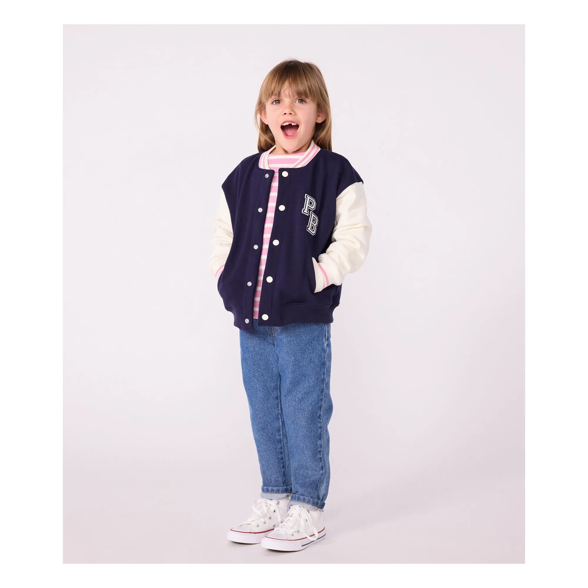 Petit Bateau Navy Blue Teddy Jacket