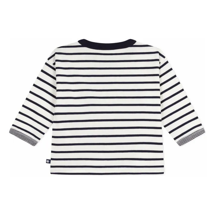 T-shirt Poche Marinière Coton Bio | Blanc- Image produit n°1