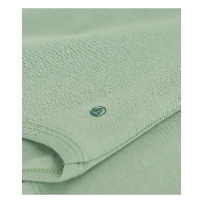 Body Col Roulé Uni Coton Bio | Sauge