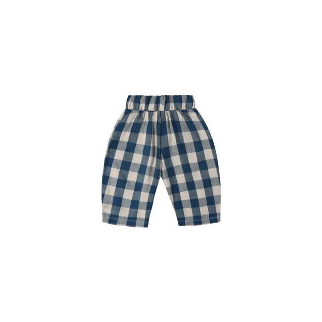 Pantaloni Fisherman Vichy | Blu