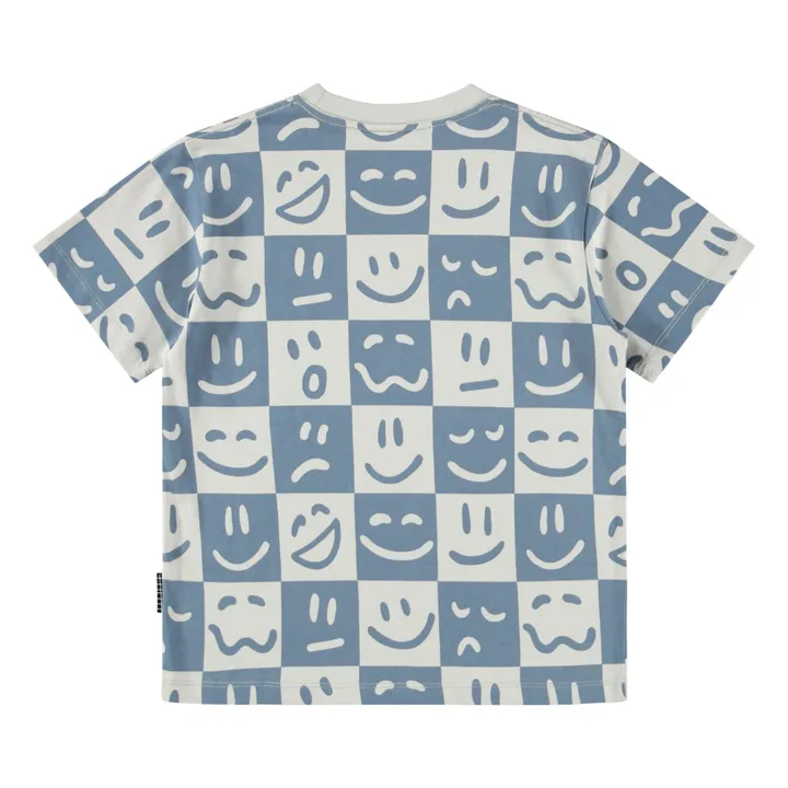 T-shirt Riley Mood Squares Coton Bio | Bleu- Image produit n°1