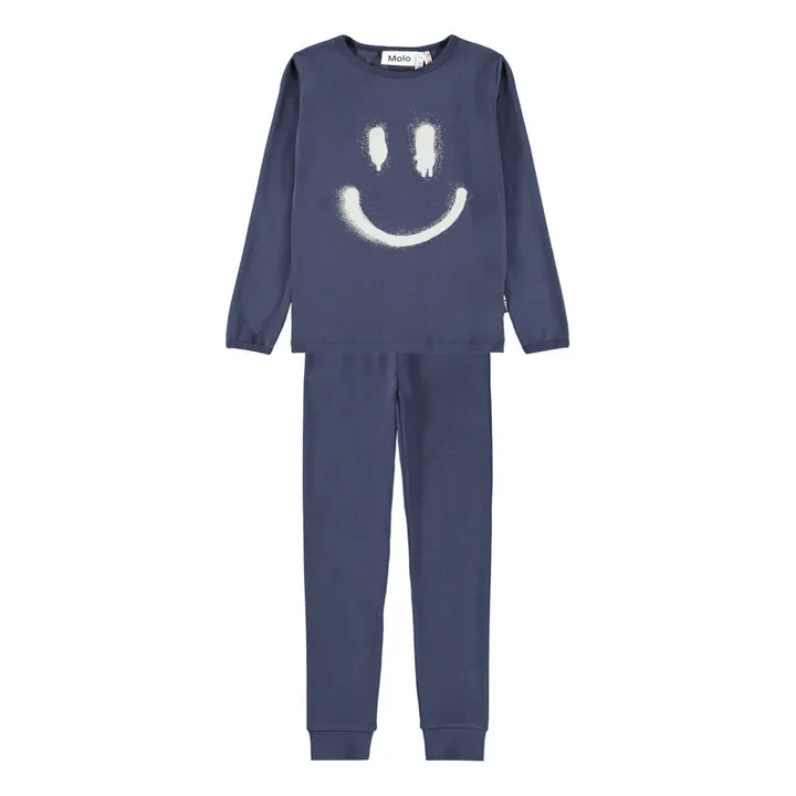 Pijama de algodón orgánico Lue | Azul- Imagen del producto n°0