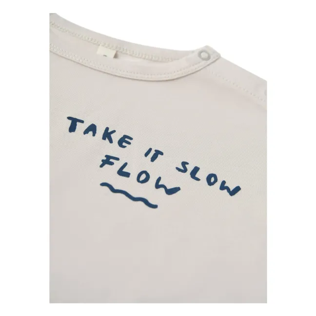 T-Shirt Take It Slow | Blanc cassé