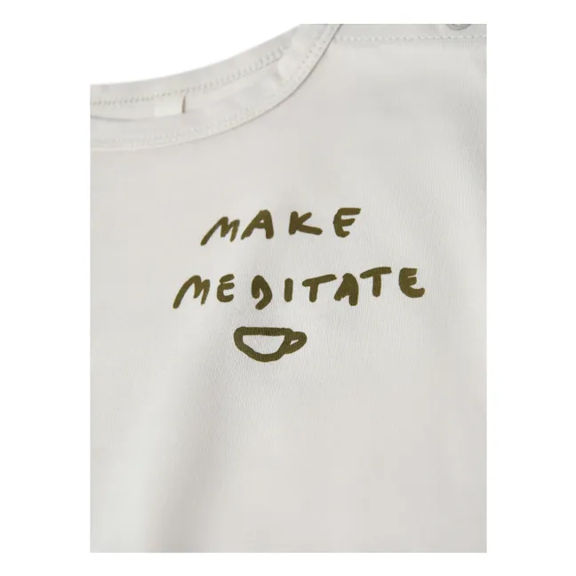 T-Shirt Make Meditate | Blanc cassé