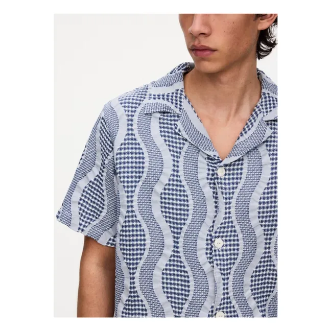 Chemise Como Cuba Waffle | Bleu