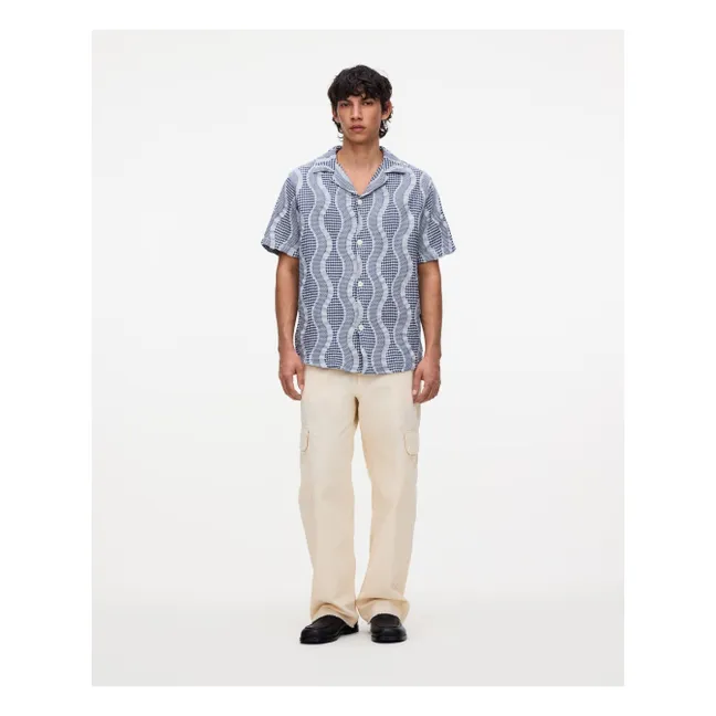 Camiseta Como Cuba Waffle | Azul