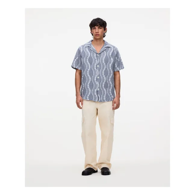 Chemise Como Cuba Waffle | Bleu