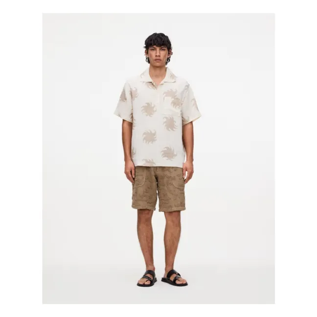 Hazel Ember Camisa de lino de Girona | Beige