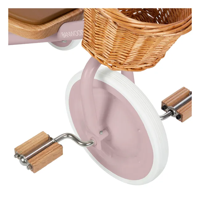 Tricycle en métal et bois | Vieux Rose