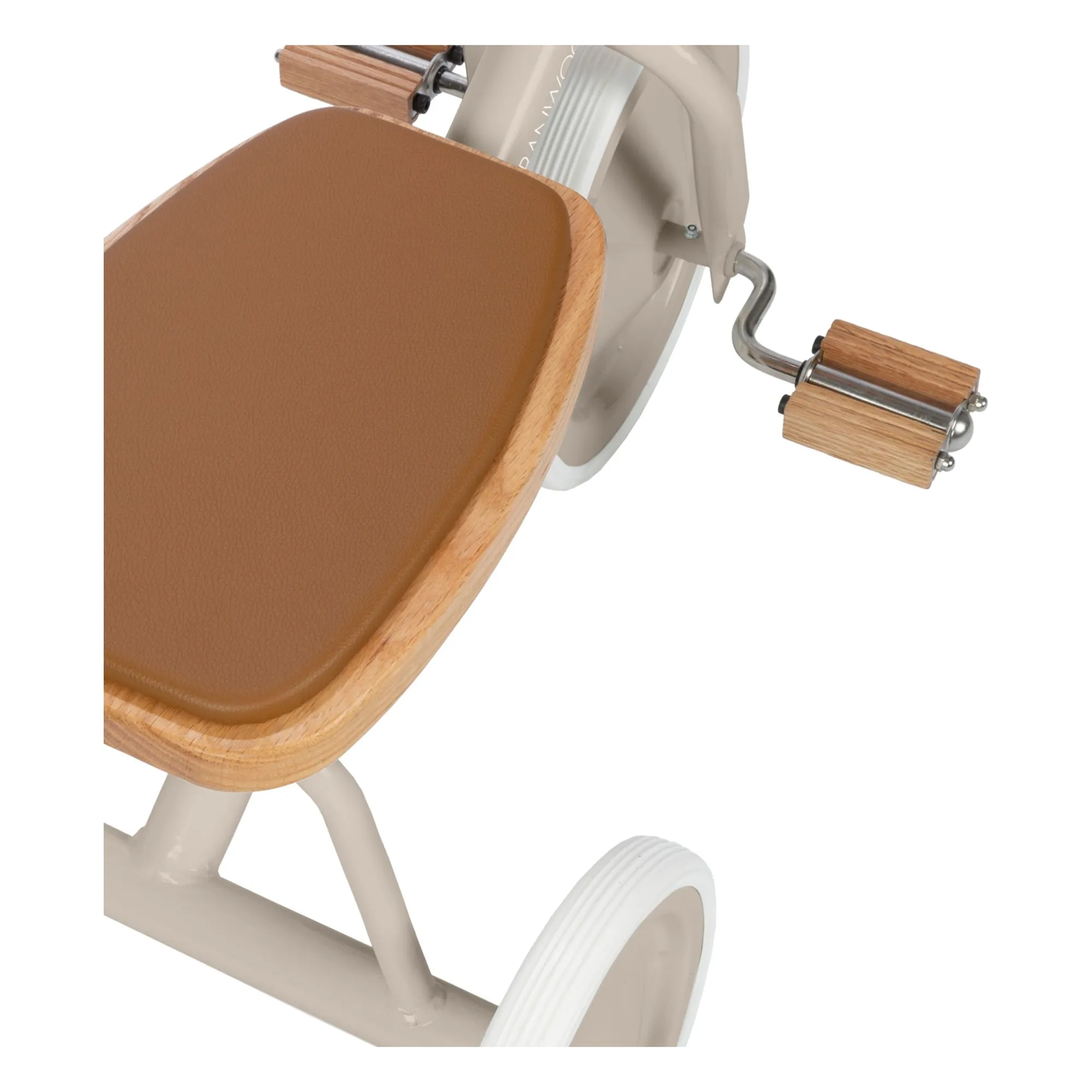 Tricycle en métal et bois | Beige- Image produit n°7