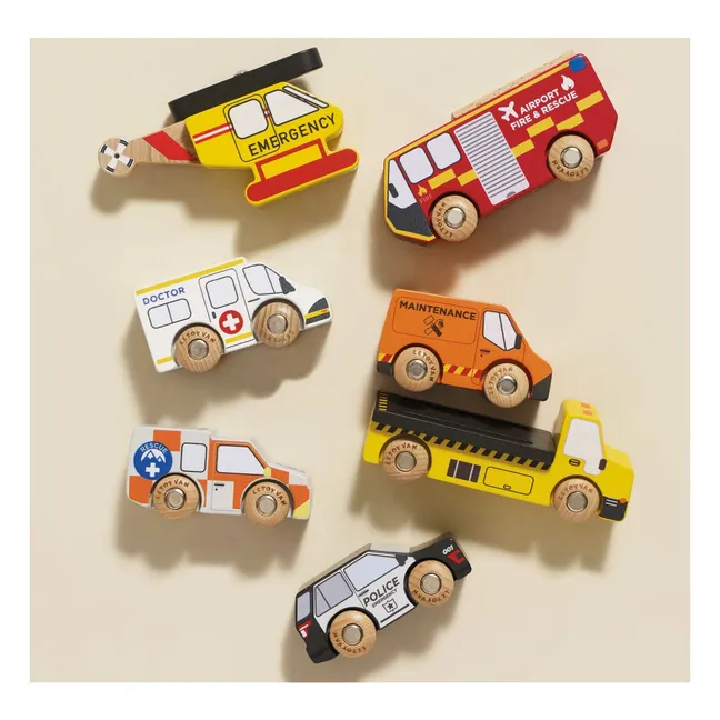 Rettungsfahrzeuge - Satz von 7