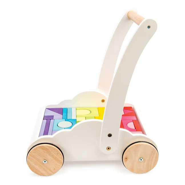 Nuage wooden block cart | White