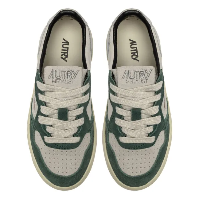 Baskets Kids Medalist Low Bicolores Suède | Vert foncé