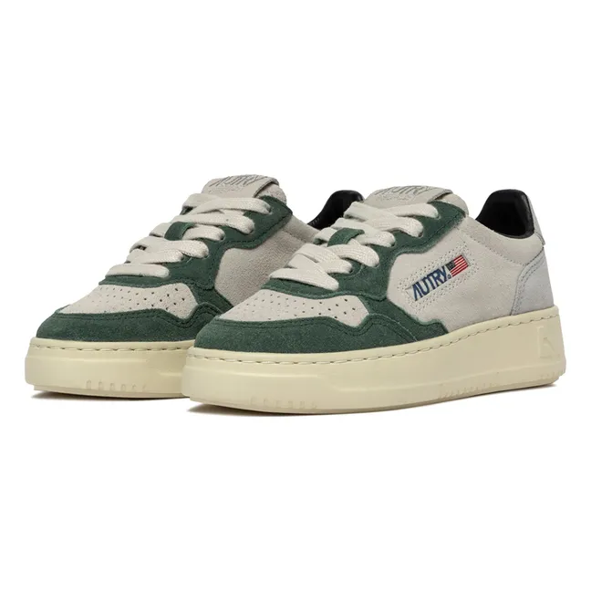 Cestini per bambini Medalist Low Bicolores Suède | Verde scuro