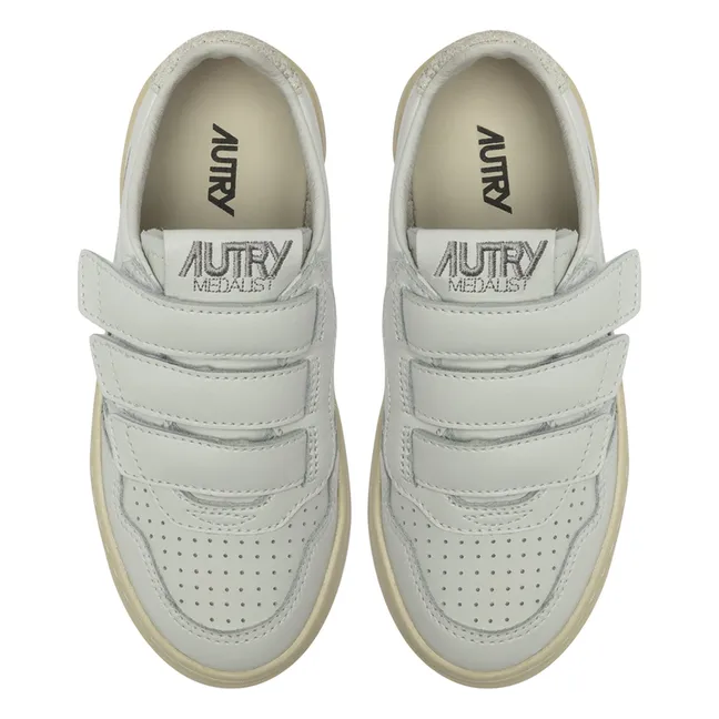 Sneakers basse Kidstripes glitterate per bambini | Argento