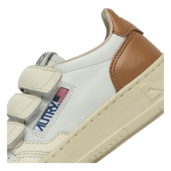 Sneakers basse in pelle Kidstripes per bambini | Marrone