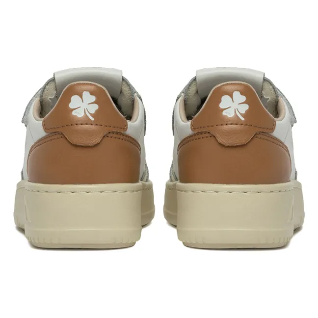 Sneakers basse in pelle Kidstripes per bambini | Marrone