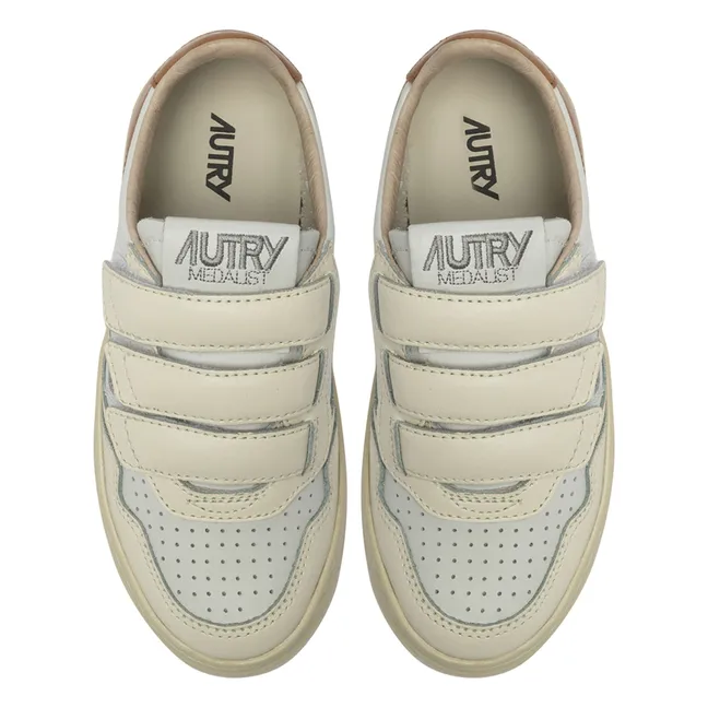 Sneakers basse in pelle Kidstripes per bambini | Marrone