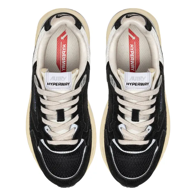 Sneakers Hyperway Low in pelle scamosciata | Nero