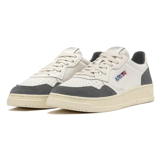 Zapatillas Medalist Low de piel de cabra y ante | Gris Oscuro