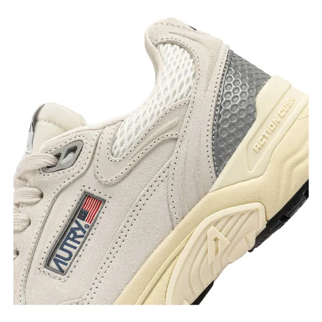 Hyperway Low Suede Sneakers | White