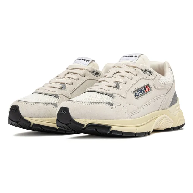 Hyperway Low Suede Sneakers | White
