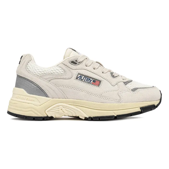 Hyperway Low Suede Sneakers | White