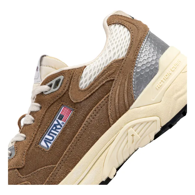 Hyperway Low Suede Sneakers | Taupe brown