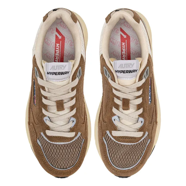 Hyperway Low Suede Sneakers | Taupe brown