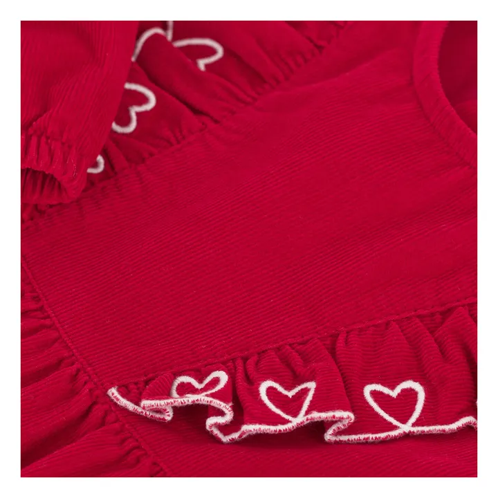 Robe Volants Bébé Coton Bio | Rouge- Image produit n°2