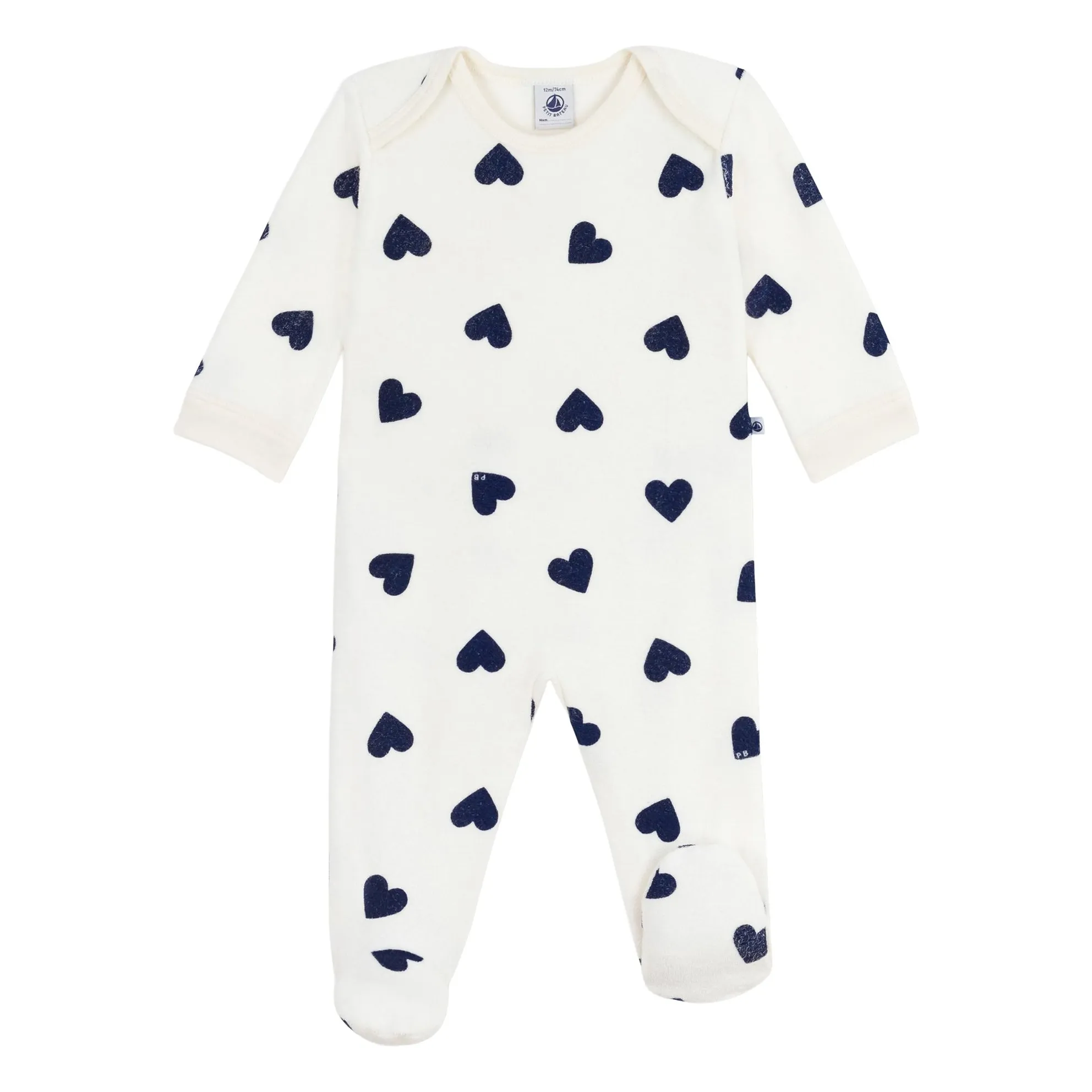 Petit Bateau Ecru Sleep Well Hearts Pb Pyjamas