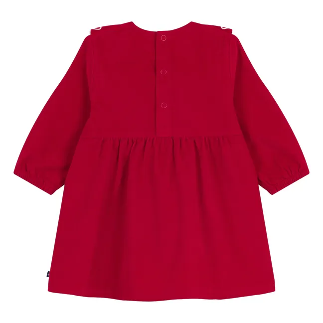 Robe Volants Bébé Coton Bio | Rouge