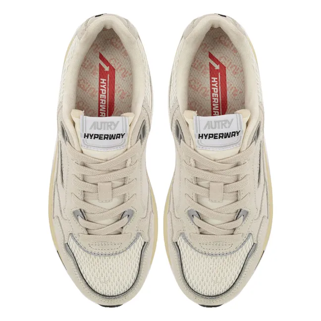 Baskets Hyperway Low Suède | Blanc