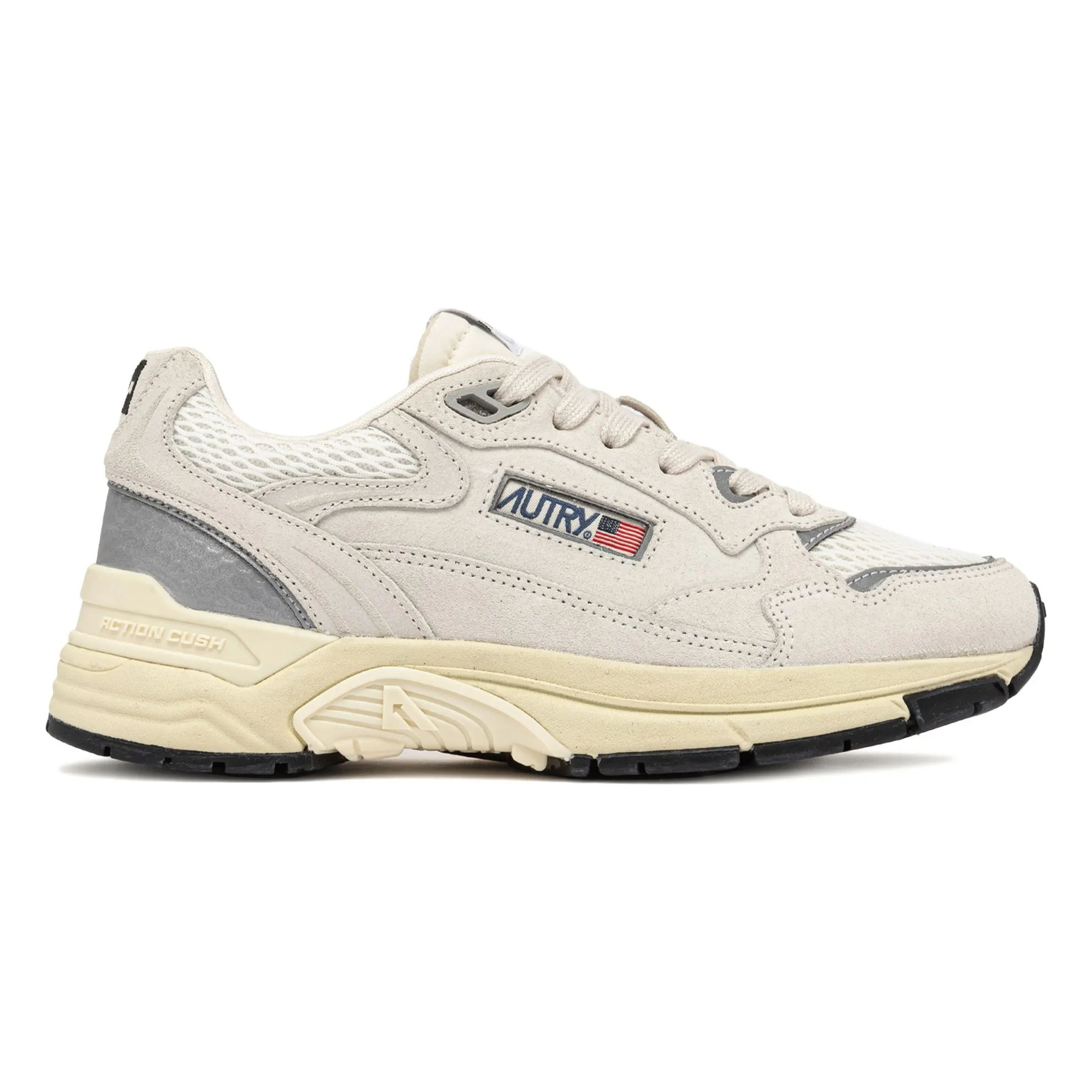 Autry White Hyperway Low Suede Sneakers